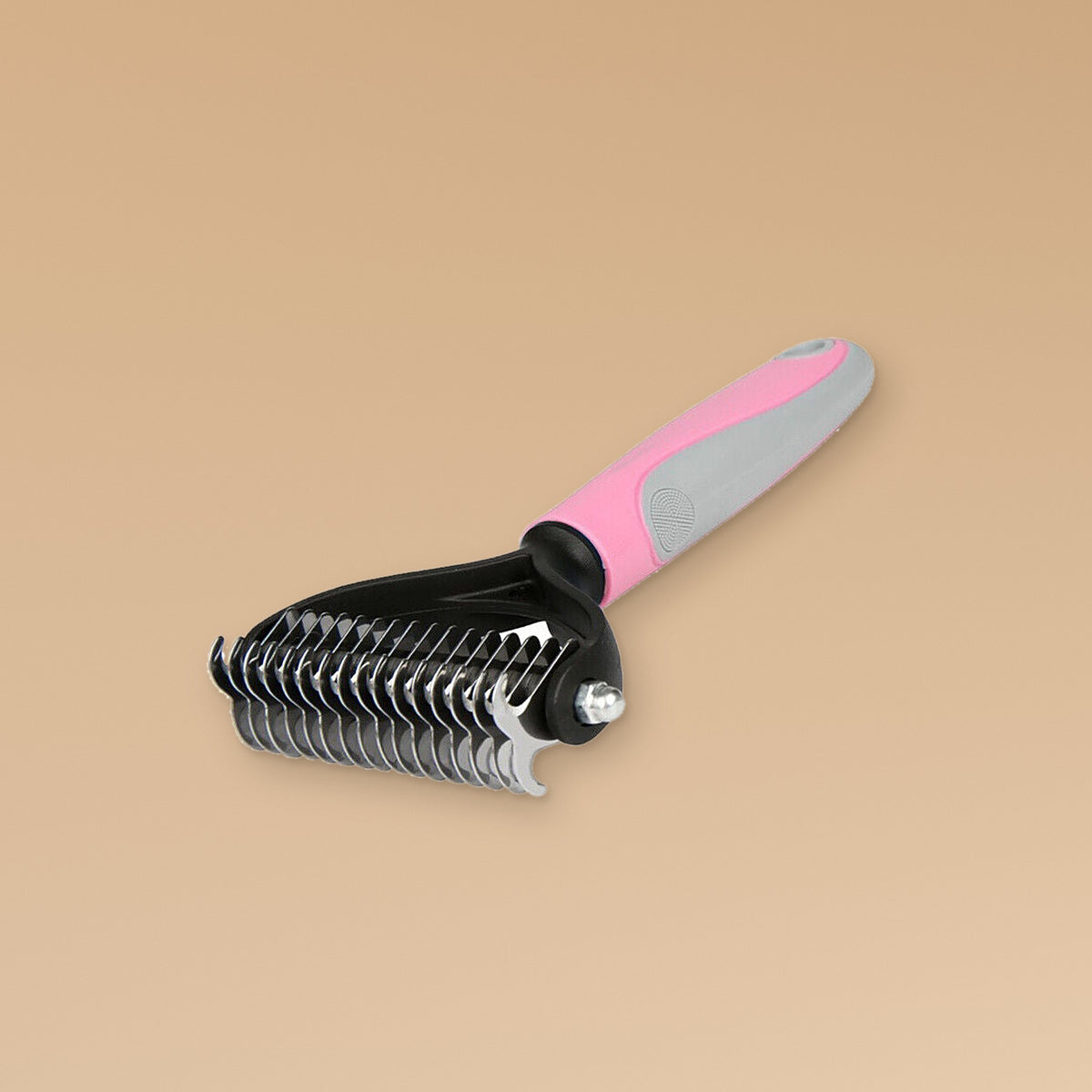 Shedwell double-sided undercoat rake in pink