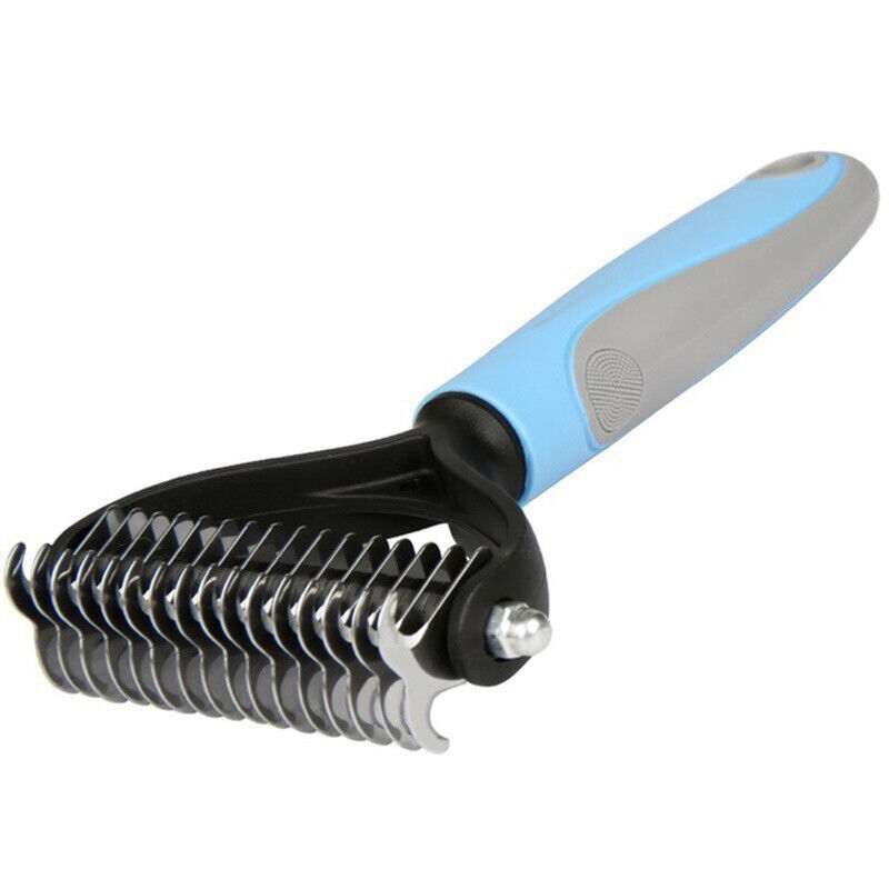 Blue double-sided undercoat rake